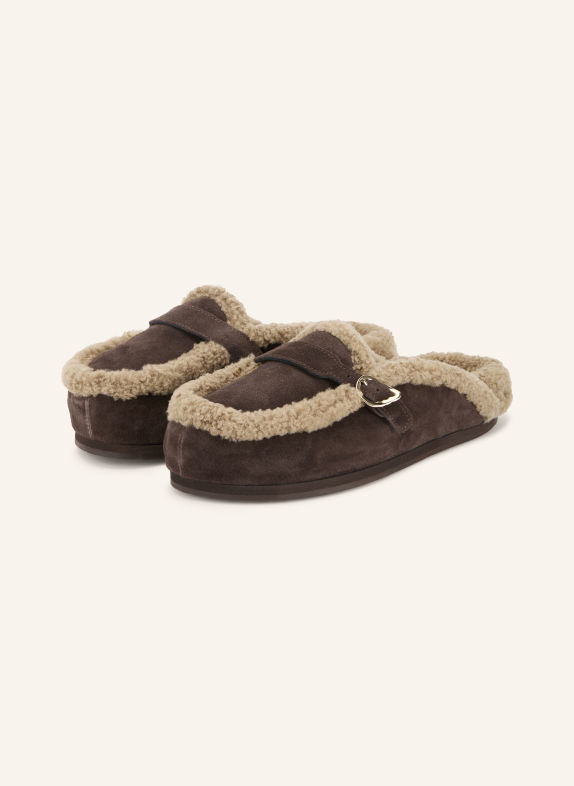 ANCIENT GREEK SANDALS Mules LILEA DUNKELBRAUN / HELLBRAUN