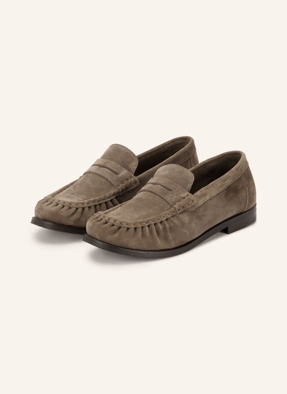 GARMENT PROJECT Loafers à barrette CHARLIE TAUPE