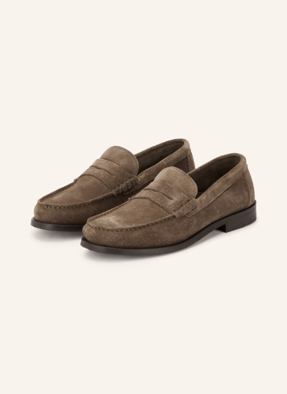 GARMENT PROJECT Loafers à barrette MILES TAUPE