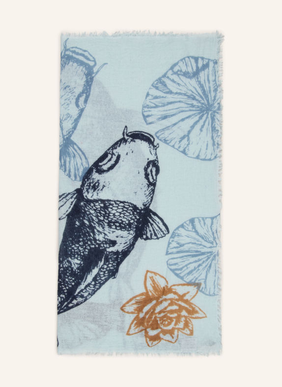 Mouleta Cashmere Scarf LIGHT BLUE / BEIGE / DARK BLUE