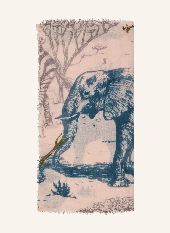 Mouleta Cashmere Scarf BEIGE / GRAY / TEAL