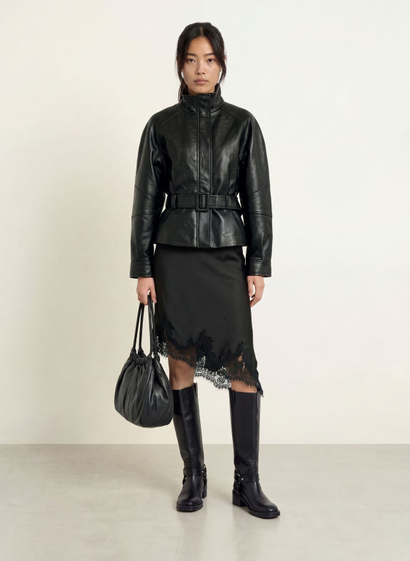 NEO NOIR Blouson JACLYN in Lederoptik SCHWARZ