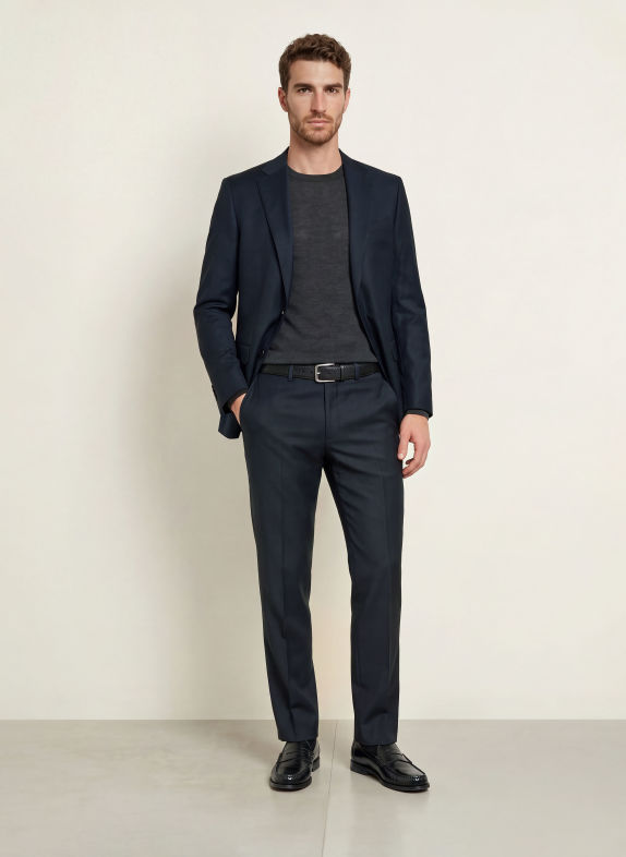 DIGEL PAOLO Modern Fit Suit Trousers 21 BLAU