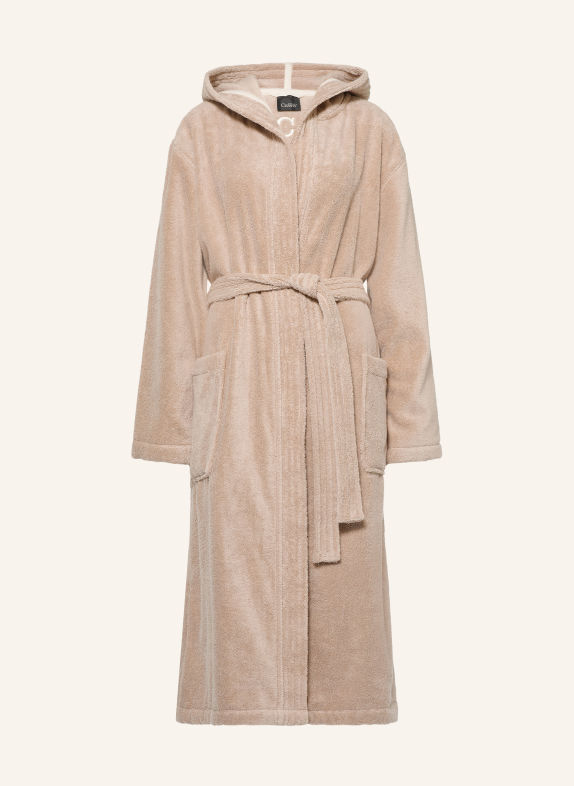 Cawö Peignoir unisexe à capuche BEIGE