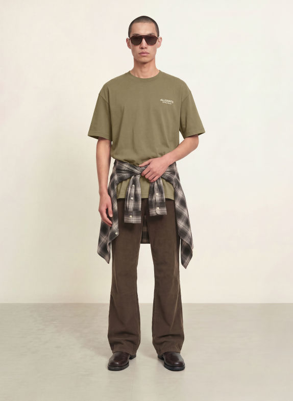 ALLSAINTS SHADOW T-shirt KHAKI