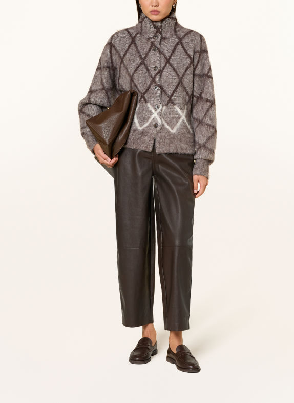 OPUS Vest DARGYLE DONKERGRIJS / MARRON FONCÉ