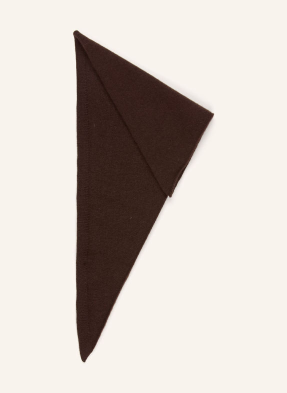 ARKET Cashmere triangular scarf DARK BROWN
