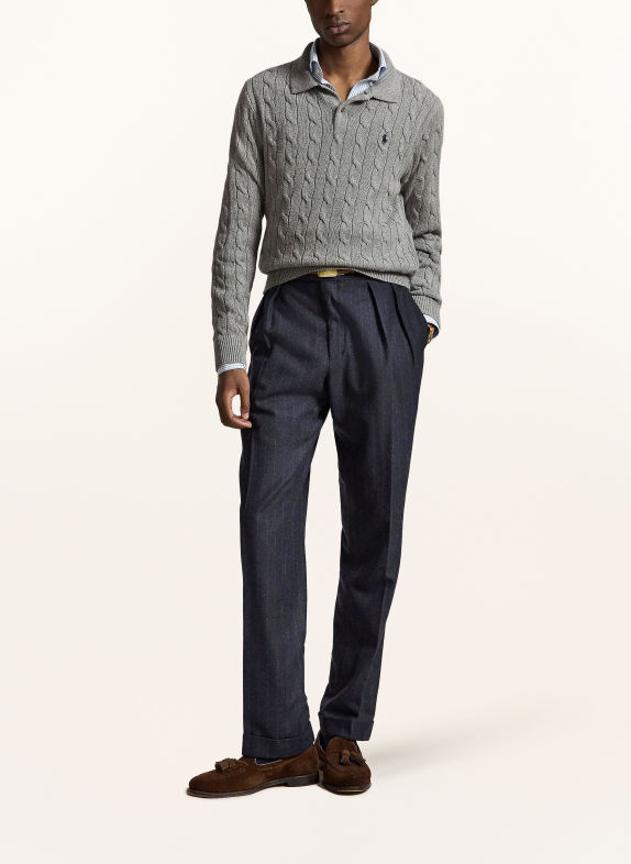 POLO RALPH LAUREN Gebreid poloshirt GRIJS