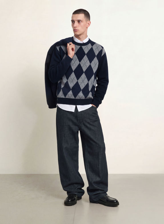 ARKET Sweater DARK BLUE / GRAY