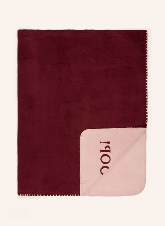 JOOP! Plaid DUNKELROT / ROSÉ