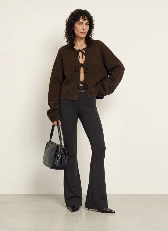 black palms FYNA Bootcut trousers BLACK
