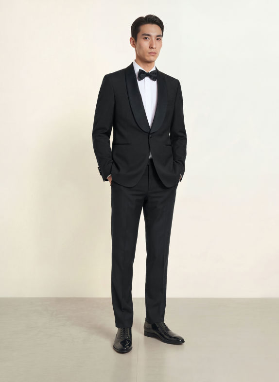 WILVORST Smokingcolbert, slim fit 010 SCHWARZ