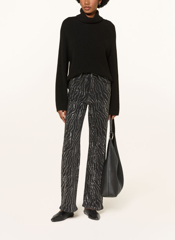 miss goodlife Wide Leg Jeans mit Schmucksteinen 2 BLACK