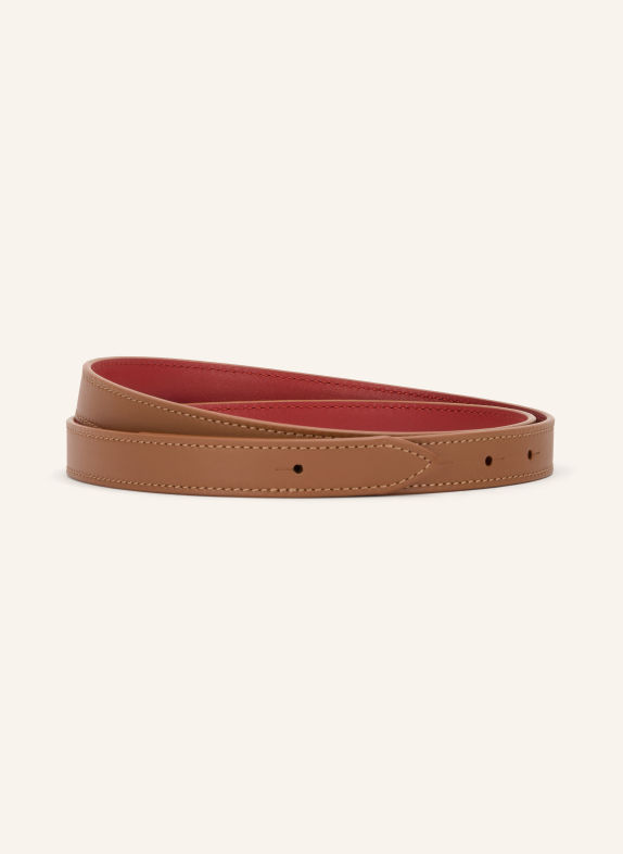 LOEWE Ledergürtel zum Wenden COGNAC / ROT