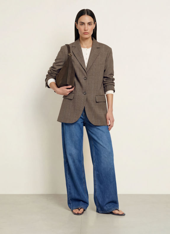 ARKET Blazer BEA BRUN / MÖRKBRUN / BLÅ