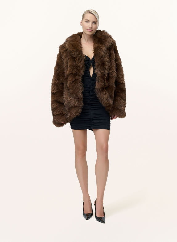 LeGer Studio DION Faux Fur Jacket BROWN