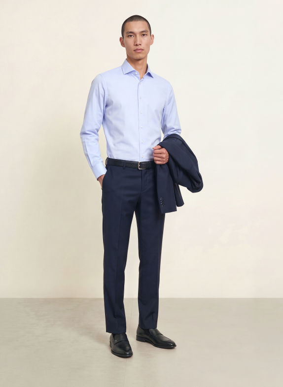 PROFUOMO Chemise coupe ajustée BLEU CLAIR