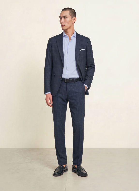 PROFUOMO Košile Slim Fit TMAVĚ MODRÁ