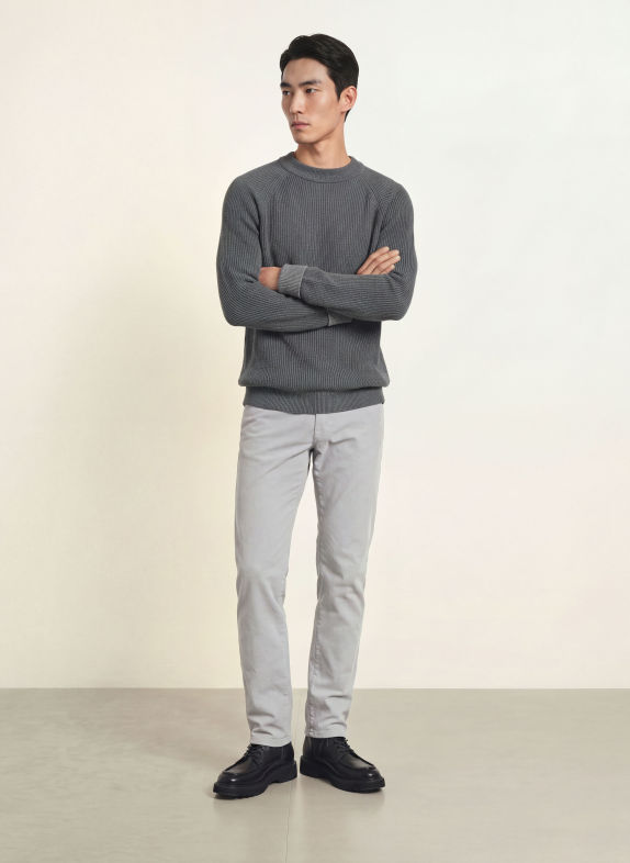 S. N. S. HERNING Pullover RENDER DUNKELGRAU / GRAU