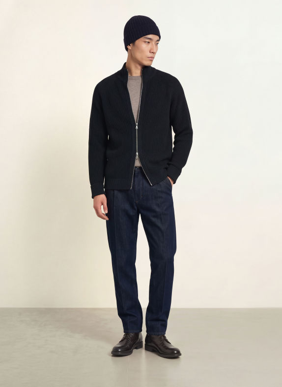 S. N. S. HERNING Cardigan RENDER ALBASTRU ÎNCHIS