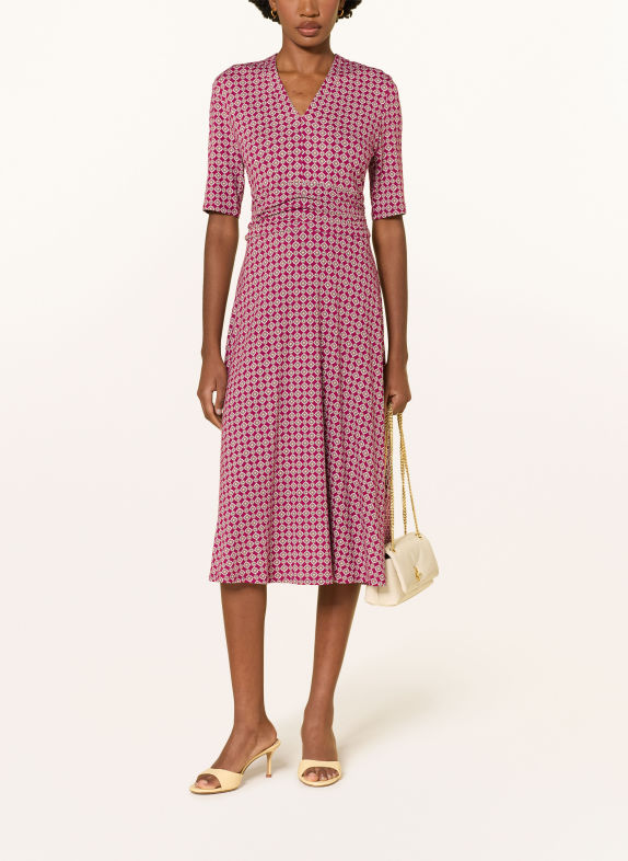 HOBBS Jerseykleid JACI FUCHSIA / BEIGE / WEISS