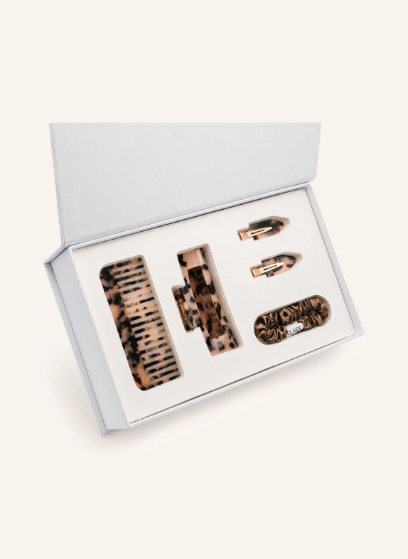 CLAIDE 5-tlg. Set Haaraccessoires NORA CAMEL / SCHWARZ