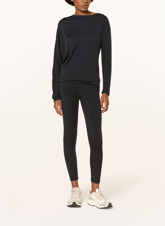super.natural Trainingsshirt YOGA LOOSE met merinowol ZWART