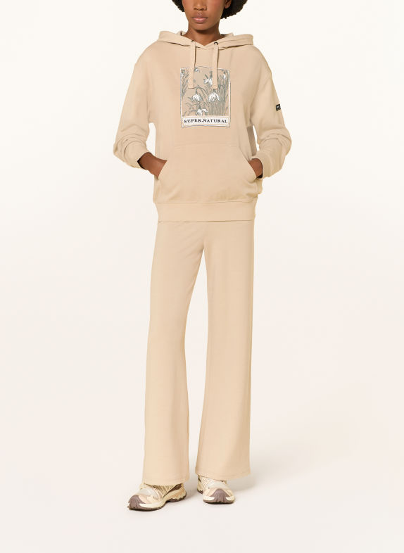 super.natural Sweat à capuche SNOWDROPS en laine mérinos BEIGE