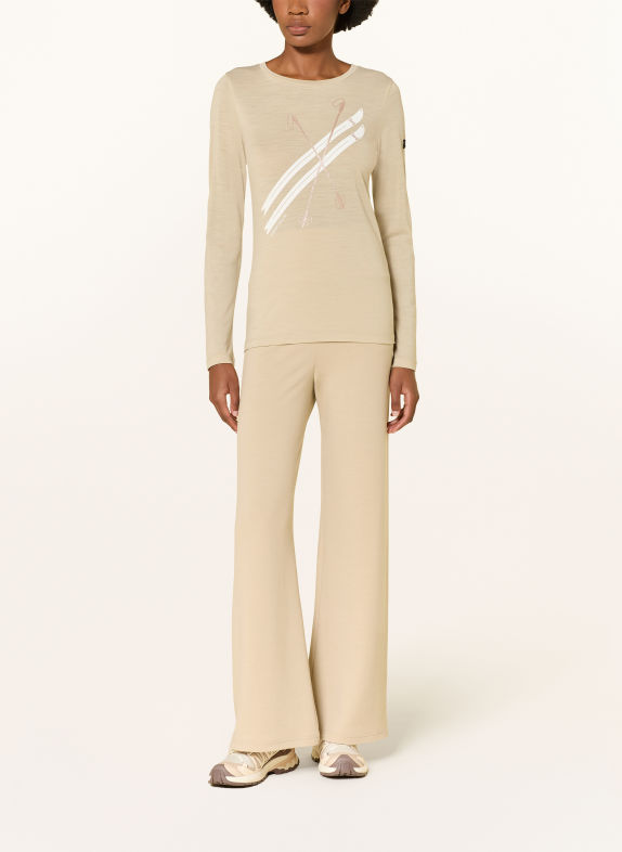 super.natural Longsleeve KRYSSEDE BEIGE