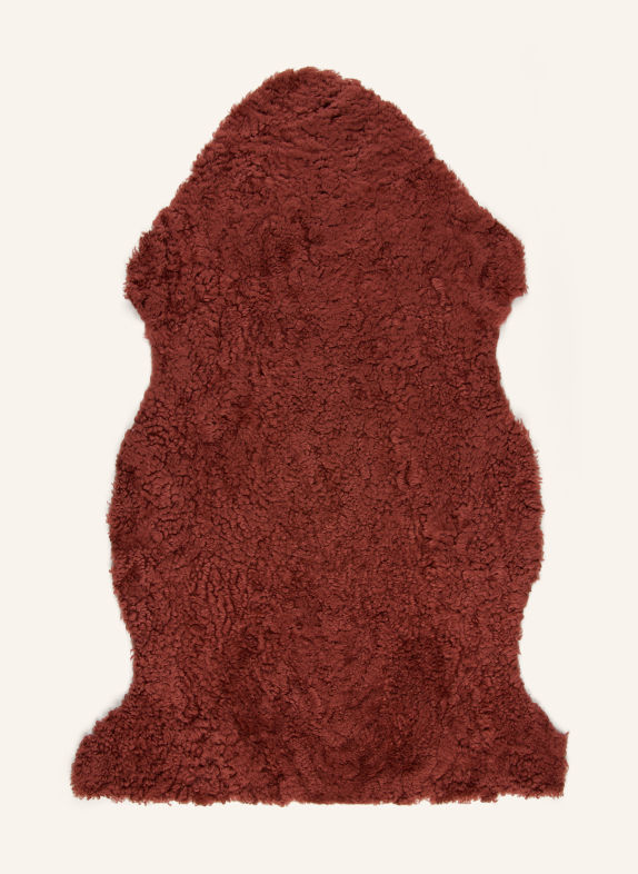 Natures Collection peau de mouton ROUGE FONCÉ