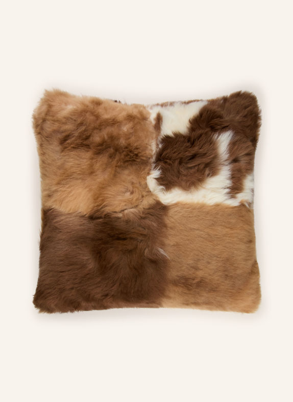 Natures Collection Coussin décoratif TOSCANA CHAMEAU / MARRON FONCÉ / CRÈME