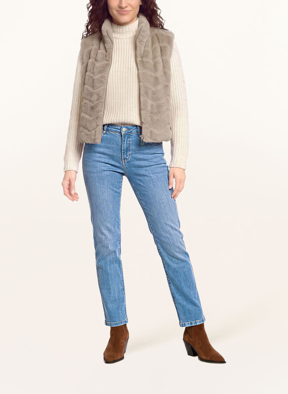 CARTOON Faux Fur Vest LIGHT BROWN