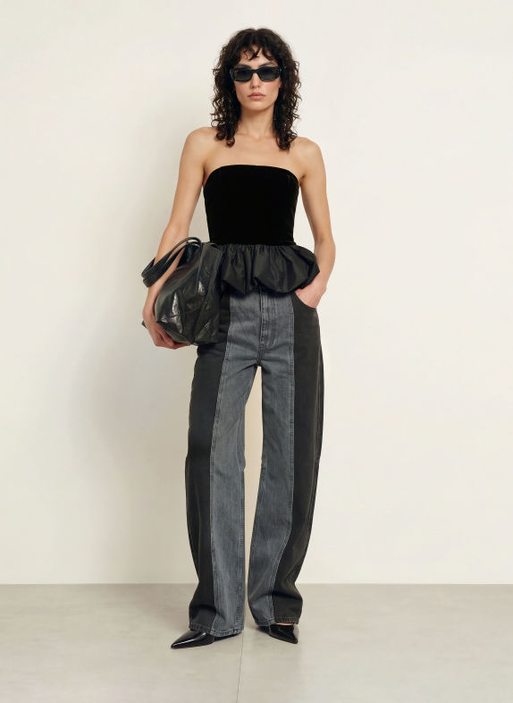 ROTATE Barrel-leg jeans COCOON 2998 Dark Grey Denim