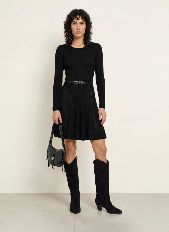 ba&sh Strickkleid PAOLA SCHWARZ