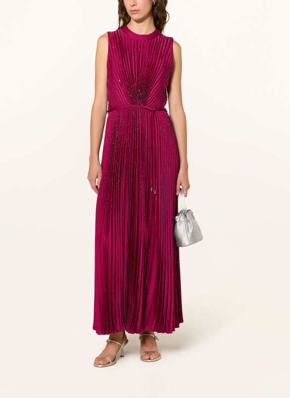 Phase Eight Plisseekleid SIMARA mit Glitzergarn FUCHSIA / SILBER