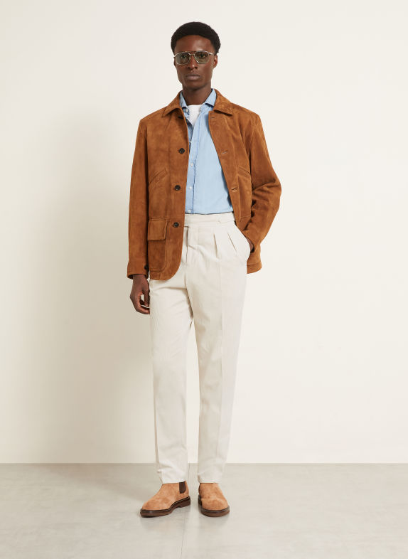 BRUNELLO CUCINELLI Corduroy Pants, Extra Slim Fit BEIGE