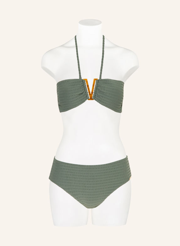 watercult ESSENTIAL TWIST High-waist bikini bottoms KHAKI