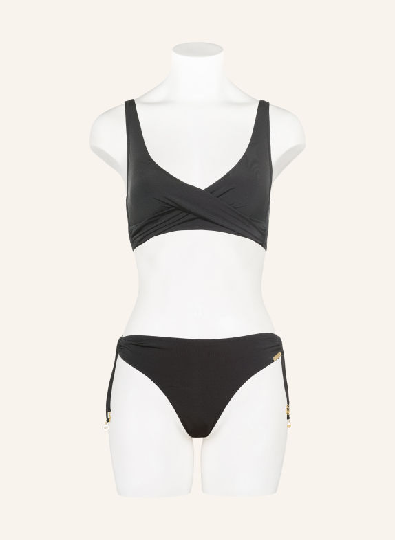 watercult SOFT SCULPT Bralette bikini top with a wrap-around look BLACK