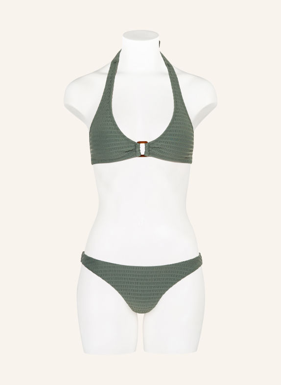 watercult ESSENTIEL TWIST Halterneck bikini top GREEN