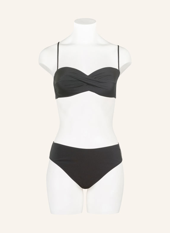 watercult SOFT SCULPT Bandeau bikini top with a wrap-around look BLACK