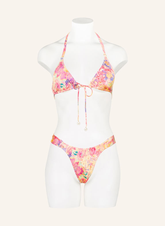 watercult Brazilian bikini bottoms ORNAMENT DRIFT DARK YELLOW / PURPLE / PINK