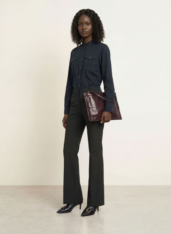 ALLSAINTS Clutch LUTECE DUNKELROT / SILBER