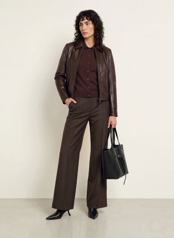 REISS Strickjacke GALE DUNKELBRAUN