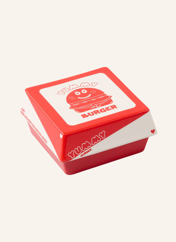fluid MARKET Aufbewahrungsbox BURGER BOX ROT / CREME