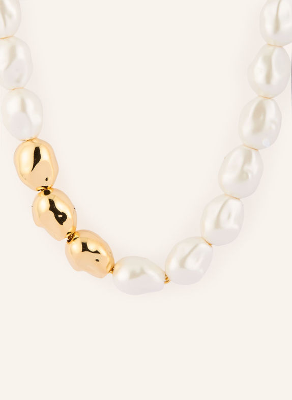 VANESSA BARONI ORGANIC PEARL Necklace GOLD / WHITE