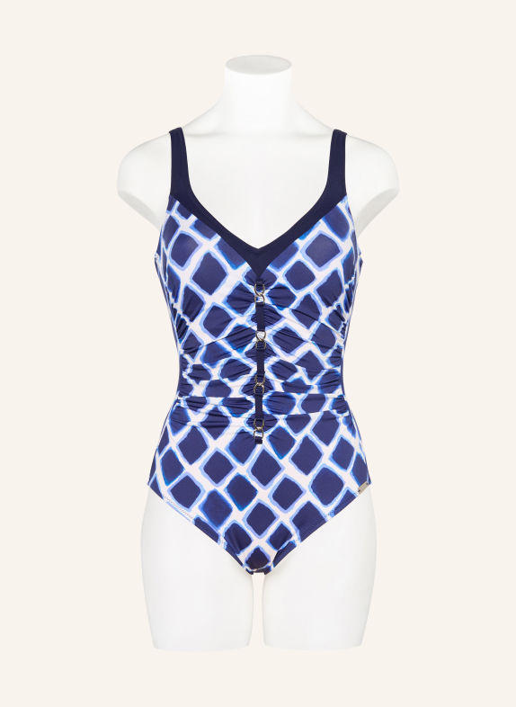 Charmline Badeanzug NAUTICAL RHYTHM im Shaping-Effekt DUNKELBLAU / HELLBLAU / WEISS