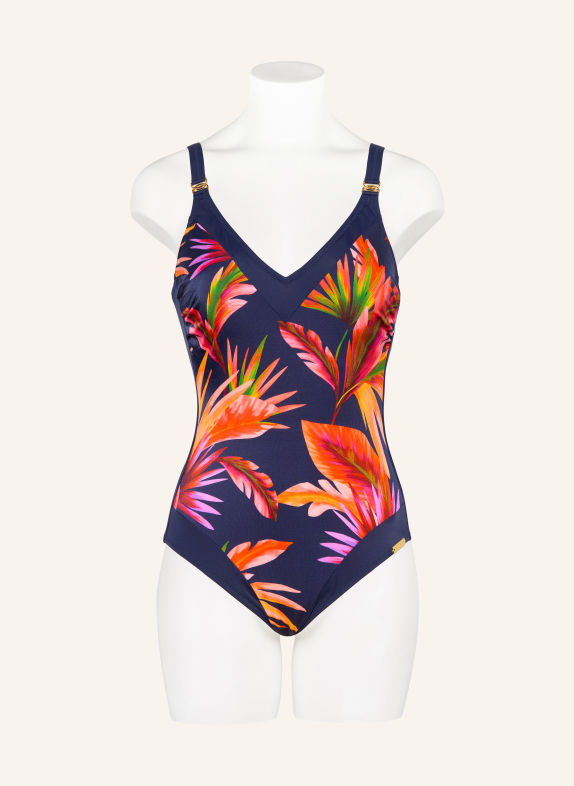 Charmline Plavky TROPIC VOYAGE s tvarujícím efektem TMAVĚ MODRÁ / NEONOVĚ RŮŽOVÁ / NEONOVĚ ORANŽOVÁ