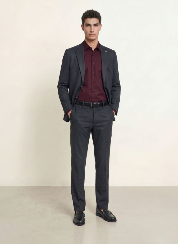 CG - CLUB of GENTS Anzughose CG Orlando Relaxed Fit aus Jersey 63 DUNKELBLAU