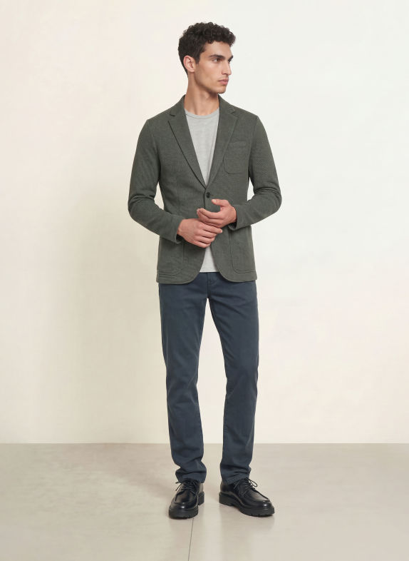 FAHERTY Stricksakko Extra Slim Fit KHAKI
