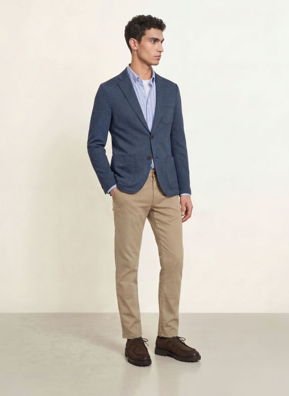 FAHERTY Extra Slim Fit Knit Jacket DARK BLUE